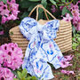 Personalised Blue And White Tile Print Scarf, thumbnail 5 of 7