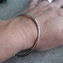 Personalised Slim Sterling Silver Bangle, thumbnail 1 of 2