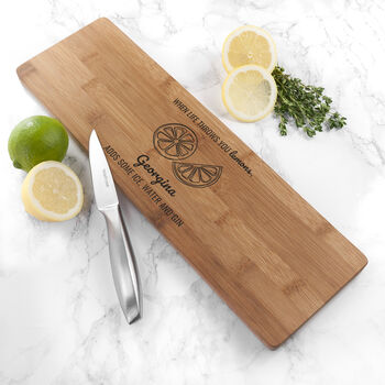 Personalised Life Gives You Lemons Bamboo Serving Board, 3 of 4