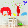 Seven British Forest Animal Wall Stickers, thumbnail 2 of 7