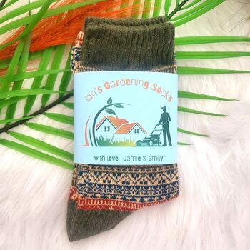Men Wool Blend Personalised Label Socks,Stocking Filler, 5 of 12
