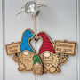 Double Sided Oak Eco Gnome First Family Decoration, thumbnail 5 of 7