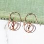 Rose Gold Drop Sphere Earrings, thumbnail 1 of 4