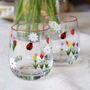 Hand Painted Red Floral Drinking Glasses, thumbnail 1 of 6