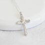 Sterling Silver Infinity Cross Necklace, thumbnail 3 of 12