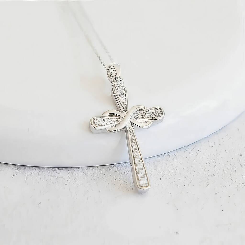 Huitan Infinity Cross Pendant Necklace Women for Wedding Gold Color Luxury  Trendy Neck Accessories Newly Designed Female Jewelry - AliExpress