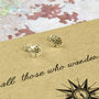 'Not All Who Wander…'Compass Earrings, thumbnail 2 of 3