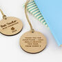 Best Teacher Wooden Keepsake Decoration Gift Tag, thumbnail 4 of 10