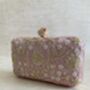 Dark Pink Handcrafted Rectangular Clutch Bag, thumbnail 5 of 10