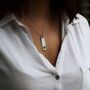 Women's Silver Medical Alert Allergy Necklace, thumbnail 1 of 6
