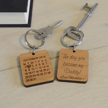 'The Day You Became My…' Personalised Keyring, 2 of 6