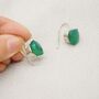 Green Onyx Sterling Silver Earrings, thumbnail 7 of 8