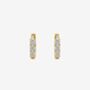 Shikaku Three Stone Huggie Hoop Earrings, thumbnail 4 of 5