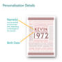 Personalised 50th Birthday Print Year 1974 Facts Gift, thumbnail 2 of 12