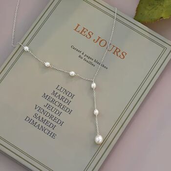 Chelsea Ivory Silver Pearl Drop Jewel Gift Necklace, 3 of 5