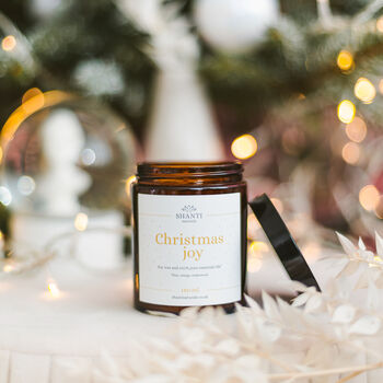 Relaxing Soy Wax Candle Christmas Gift Scented With Pure Essential Oil, 2 of 12