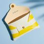 Personalised Yellow Striped Leather Card + Coin Purse, thumbnail 3 of 5