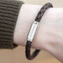 Personalised Men's Roman Numerals Leather Bracelet, thumbnail 3 of 10