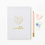 Personalised Geometric Heart Foiled Notebook, thumbnail 2 of 11