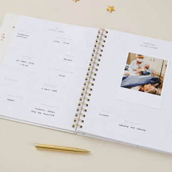 Floral Baby Memory Book, Luxury Baby Record And Keepsake Journal, 5 of 12