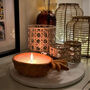 Natural Reeded Cane Glass Candle Hurricane, thumbnail 1 of 4