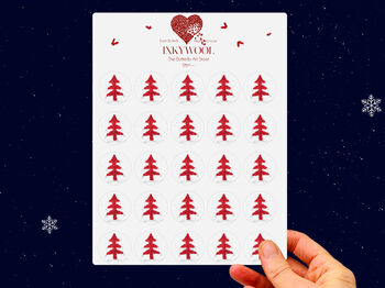 Silent Night Snowy Christmas Butterfly Card Not 3D, 6 of 12