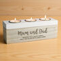 Personalised Free Text Triple Tea Light Box Tealight Holder, thumbnail 1 of 10