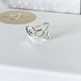 Sterling Silver Paw And Heart Ring, thumbnail 1 of 3