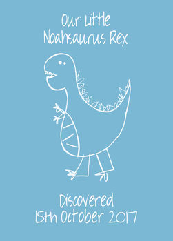 Personalised Dinosaur Canvas Print, 2 of 3