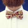 Mens Orange And Red Floral Bow Tie, thumbnail 1 of 6
