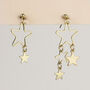 Asymmetrical Star Dangle Stud Earrings, thumbnail 1 of 3
