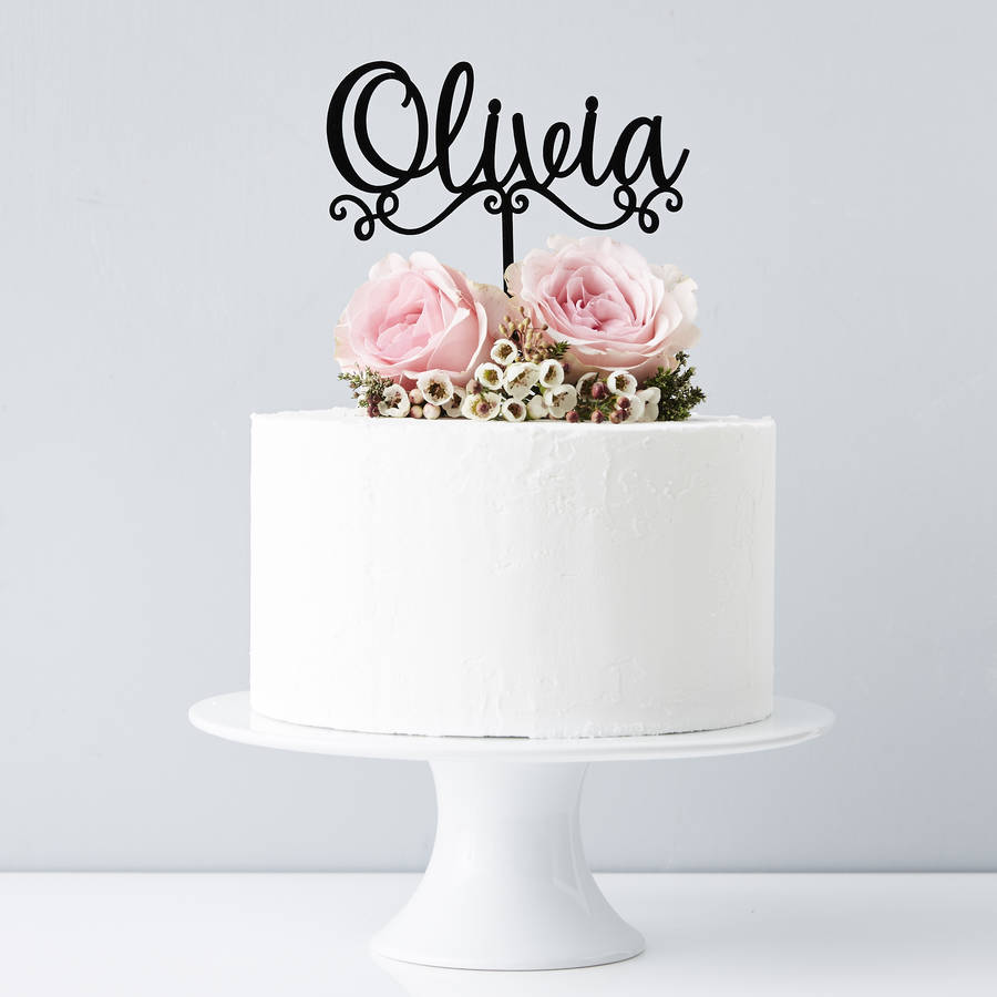 Personalised Decorative Name Cake Topper, 1 of 7