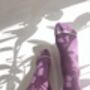 Grape Purple Retro Sporty Boyfriend Socks, thumbnail 3 of 4