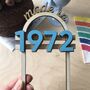 Personalised Wooden 50th Birthday Cake Topper, thumbnail 3 of 5