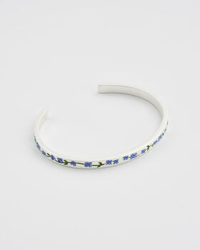 Silver Forget Me Not Bangle, 6 of 9