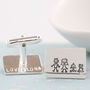 Personalised Cufflinks. Family Portrait Gift For Dad, thumbnail 6 of 12