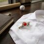 Personalised Cricket Ball Tie Slide/Bar, thumbnail 7 of 7