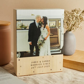 Personalised Wooden Gift Photo Block, 2 of 3