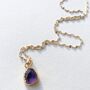 Carved Amethyst Vintage Chain Necklace, thumbnail 3 of 7