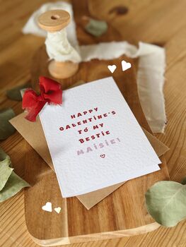 Galentine's Day Bow Card For Best Friends, Bestie Card, 3 of 4