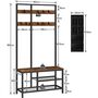 Rack Stand Bench Shelves Storage Unit With Hooks, thumbnail 8 of 9