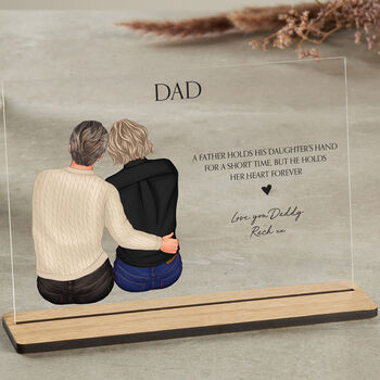 Father Gift From Daughter Personalised Plauqe, 3 of 10