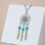 Turquoise Bead Dreamcatcher Necklace, thumbnail 1 of 3