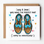 3rd Anniversary Card Leather, thumbnail 1 of 4