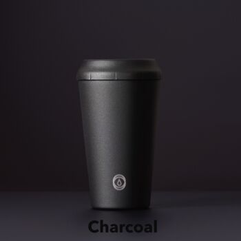 Personalised Premium Reusable Cup 12oz Charcoal, 2 of 5