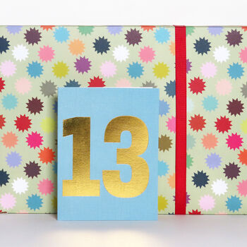 Mini Gold Foiled Number Thirteen Card, 2 of 5