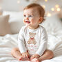 Personalised My First Christmas Bear Baby Outfit, thumbnail 1 of 5