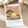 Serengeti Safari Travel Print Of Tanzania, thumbnail 2 of 7