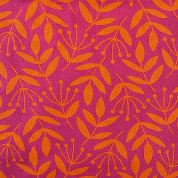 Summer Meadow Magenta And Orange Cotton Pyjamas, 6 of 6