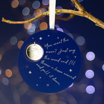 Night Sky Personalised Family Christmas Tree Ornament, 2 of 4
